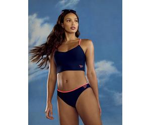 Tankini REEBOK "Hana", Damen, Gr. XS, N-Gr, blau (navy), Obermaterial: 80% Polyamid, 20% Elasthan, unifarben, Bikini-Sets Tankini, seitlicher Logoschriftzug, verdeckte Polster, basic, bequem (28394707