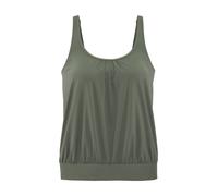 Tankini-Top LASCANA "Italy", Damen, Gr. 48, N-Gr, grün (oliv), Microfaser, Microfaser, Polyamid, unifarben, Bikini-Oberteile Tankini-Top, in Oversize-Form (99344167-48)