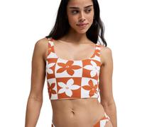 Tankini-Top ROXY "Hazy Days Tank Top", Damen, Gr. S, orange (ginger spice flora), Obermaterial: 95% Nylon, 5% Elasthan., Bikini-Oberteile (37900650-S) ginger spice flora