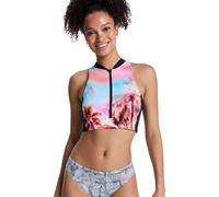 Tankini-Top ROXY "Pro Surf Tank Top", Damen, Gr. S, Cup B, cloud dancer super surfer, Obermaterial: 62% recyceltem Nylon, 38% Elasthan;, Bikini-Oberteile (72276451-S) cloud dancer super surfer