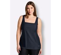 Tankini-Top SHEEGO, Damen, Gr. 50, Cup D, schwarz (tiefblau), Elasthan, Polyamid, Bikini-Oberteile (55800928-50) tiefblau