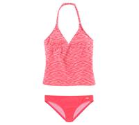 Tankini VENICE BEACH, Mädchen, Gr. 122/128, N-Gr, weiß (hummer, weiß), Polyamid, Melange-Effekt, Bikini-Sets Tankini, verstellbare Träger, unifarbene Hose (743085-122) hummer, weiß