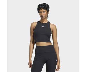 Tanktop ADIDAS ORIGINALS "ESSENTIALS, GERIPPT", Damen, Gr. XL, schwarz, Obermaterial: 47% Viskose, 43% Baumwolle, 10% Elasthan, Rundhals, Tops Tanktop (66477167-XL) schwarz
