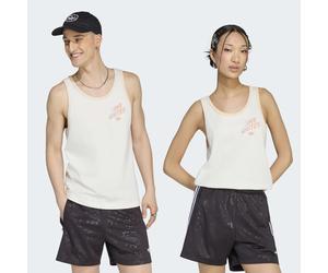 Tanktop ADIDAS ORIGINALS "PRIDE GFX TANK", Damen, Gr. M, beige (cloud weiß), Obermaterial: 100% Baumwolle, Rundhals, Tops Tanktop (10289123-M) cloud weiß