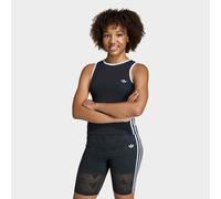 Tanktop ADIDAS ORIGINALS "SCHMAL GESCHNITTENES 3-STREIFEN", Mädchen, Gr. 152, schwarz, weiß, Obermaterial: 93% Baumwolle, 7% Elasthan, Rundhals, Tops Tanktop (12035707-152) schwarz, weiß