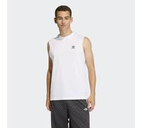Tanktop ADIDAS ORIGINALS "TREFOIL ESSENTIALS, ÄRMELLOS", Herren, Gr. XL, weiß, Obermaterial: 100% Baumwolle, normal, Rundhals, Tops Tanktop (28394151-XL) weiß
