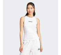 Tanktop ADIDAS SPORTSWEAR "ESSENTIALS LINEAR SLIM COTTON", Damen, Gr. S, schwarz-weiß (weiß, schwarz), Obermaterial: 93% Baumwolle, 7% Elasthan, Rundhals, Tops Tanktop (75325025-S) weiß, schwarz