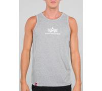 Tanktop ALPHA INDUSTRIES "BASIC TANK", Herren, Gr. L, grau (grau heather), Single Jersey, Obermaterial: 100% Baumwolle, meliert, körpernah hüftbedeckend, tiefer Rundhals, Tops Tanktop (74797363-L) gra