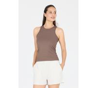 Tanktop ATHLECIA "Tinashe", Damen, Gr. 46, braun (hellbraun), 92% Viskose, 8% Elasthan, unifarben, normal, Rundhals, Tops Tanktop, im schnelltrocknenden, gerippten Design (57475139-46) hellbraun