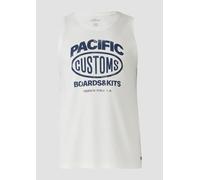 Tanktop aus Baumwollle mit Frontprint 3XL weiß 2169631.01D1.3XL