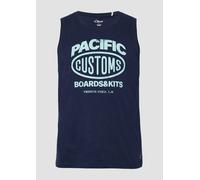 Tanktop aus Baumwollle mit Frontprint 4XL blau 2169631.58D1.4XL