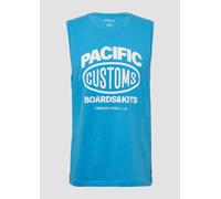 Tanktop aus Baumwollle mit Frontprint L türkis 2165605.62D1.L