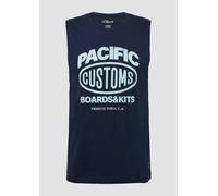 Tanktop aus Baumwollle mit Frontprint XL blau 2165605.58D1.XL