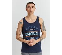 Tanktop BLEND "BHAlvarez", Herren, Gr. L, marineblaus, Web, 100% Baumwolle, bedruckt, regular fit normal, Rundhals, Tops Tanktop, Lässiges Tanktop mit Rundhalssauschnitt (77274967-L) marineblaus