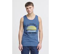 Tanktop BLEND "BHCali", Herren, Gr. L, blau (federal blau), Web, 100% Baumwolle, bedruckt, regular fit, Rundhals, angesetztes Bündchen, Tops Tanktop, Lässiges Tanktop mit Rundhalssauschnitt und Print 