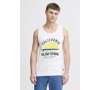 Tanktop BLEND "BHCali", Herren, Gr. XL, weiß (sanftes weiß), Web, 100% Baumwolle, bedruckt, regular fit, Rundhals, angesetztes Bündchen, Tops Tanktop, Lässiges Tanktop mit Rundhalssauschnitt und Print