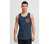 Tanktop BLEND "BHElei", Herren, Gr. L, marineblaus, Web, 100% Baumwolle, gemustert, regular fit normal, Rundhals, Tops Tanktop, Lässiges Tanktop mit Rundhalssauschnitt (98595752-L) marineblaus