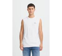 Tanktop BLEND "BHFlox", Herren, Gr. XL, snow weiß, Single Jersey, 100% Baumwolle, bedruckt, weit normal, Rundhals, Tops Tanktop, Lässiges Tanktop mit Rippbündchen (66928054-XL) snow weiß