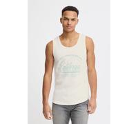 Tanktop BLEND "BHGalifo", Herren, Gr. XL, weiß (snow weiß), Web, 100% Baumwolle, gemustert, regular fit, Rundhals, Tops Tanktop, Lässiges Tanktop mit Print (31266016-XL) snow weiß