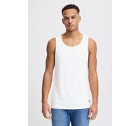 Tanktop BLEND "BHMBHOLE", Herren, Gr. L, weiß, weiß, Web, 50% Baumwolle, 50% Polyester, unifarben, Basic, normal normal, Rundhals, Rippbündchen, Tops Tanktop, Bequemes Tanktop im Pack (17040066-L) wei