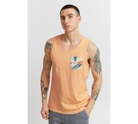 Tanktop BLEND "BHTroppo", Herren, Gr. XL, coral sands, Web, 100% Baumwolle, gemustert, regular fit normal, Rundhals, Tops Tanktop, Lässiges Tanktop mit Rundhalssauschnitt (35239621-XL) coral sands