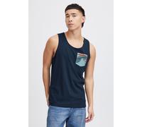 Tanktop BLEND "BHTroppo", Herren, Gr. XL, blau (marineblaus), Web, 100% Baumwolle, gemustert, regular fit normal, Rundhals, Tops Tanktop, Lässiges Tanktop mit Rundhalssauschnitt (20819102-XL) marinebl