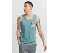 Tanktop BLEND "BHTroppo", Herren, Gr. XL, blau (mineral blau), Web, 100% Baumwolle, gemustert, regular fit normal, Rundhals, Tops Tanktop, Lässiges Tanktop mit Rundhalssauschnitt (75323108-XL) mineral