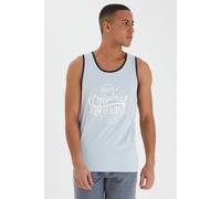 Tanktop BLEND "BHWalex", Herren, Gr. M, blau (soft blau), Web, 100% Baumwolle, unifarben, regular fit, Rundhals, eng angesetztes Bündchen, Tops Tanktop, Lässiges Tanktop mit Rundhalssauschnitt (107161