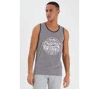 Tanktop BLEND "BHWalex", Herren, Gr. S, granite, Web, 100% Baumwolle, unifarben, regular fit, Rundhals, eng angesetztes Bündchen, Tops Tanktop, Lässiges Tanktop mit Rundhalssauschnitt (17986203-S) gra