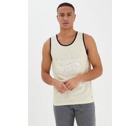 Tanktop BLEND "BHWalex", Herren, Gr. XXL, weiß (bone weiß), Web, 100% Baumwolle, unifarben, regular fit, Rundhals, eng angesetztes Bündchen, Tops Tanktop, Lässiges Tanktop mit Rundhalssauschnitt (3740