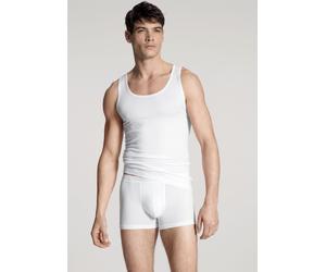 Tanktop CALIDA "Focus", Damen, Gr. S (46/48), weiß, Single Jersey, Obermaterial: 47% Lyocell (TENCEL™), 46% Baumwolle, 7% Elasthan, unifarben, körpernah, Rundhals, Tops Tanktop, Rundhals, Single Jerse