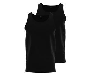 Tanktop CALIDA "Natural Benefit", Herren, Gr. L (52/54), schwarz, Single Jersey, Obermaterial: 94% Baumwolle, 6% Elasthan, unifarben, normal hüftbedeckend, Rundhals, Tops Tanktop, Rundhals-Ausschnitt,