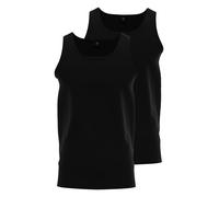 Tanktop CALIDA "Natural Benefit", Herren, Gr. M (50), schwarz, Single Jersey, Obermaterial: 94% Baumwolle, 6% Elasthan, unifarben, normal hüftbedeckend, Rundhals, Tops Tanktop, Rundhals-Ausschnitt, we