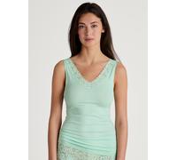 CALIDA Natural Comfort Lace Tank-Top Damen, V-Ausschnitt, aus hochwertiger Supima-Baumwolle