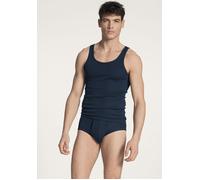 Calida Herren Athletic-Shirt Twisted Cotton Unterhemd, Admiral, XXL (58-60)