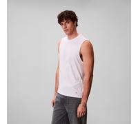 Tanktop CALVIN KLEIN JEANS "JERSEY BADGE MUSCLE TANK", Herren, Gr. XXL, hellweiß, Jersey, Obermaterial: 100% Baumwolle, unifarben, regular fit normal, Rundhals, Tops Tanktop, Regular fit mit Rundhalsa