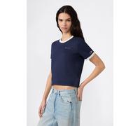Tanktop CHAMPION "RINGER graphic fitted T-shirt", Damen, Gr. XL, nny, egt, Obermaterial: 100% Baumwolle, Tops Tanktop, aus Baumwolle, in den Größen XS bis XL (50620635-XL) nny, egt