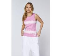 Tanktop CHIEMSEE, Damen, Gr. S (34/36), pink (orchid), 95% Baumwolle, 5% Elasthan, slim fit, tiefer Rundhals, Tops Tanktop, - mit kleiner Logostickerei im Nacken (82027066-S) orchid