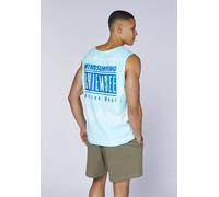 Tanktop CHIEMSEE, Herren, Gr. M (48/50), blau (tropical breeze), 100% Baumwolle, Rundhals, Tops Tanktop (82887145-M) tropical breeze