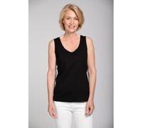 Tanktop CLARINA "Hannah", Damen, Gr. 44, schwarz, Obermaterial: 100% Baumwolle., unifarben, Rundhals, Tops Tanktop, Pima Cotton Interlock (16710510-44) schwarz