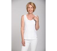 Tanktop CLARINA "Hannah", Damen, Gr. 44, weiß, Obermaterial: 100% Baumwolle., unifarben, Rundhals, Tops Tanktop, Pima Cotton Interlock (27578527-44) weiß