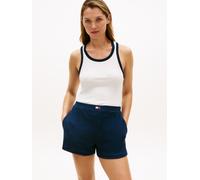 Tanktop, Damen, Gr. L (40), weiß (ecru), Rippware, Obermaterial: 57% Baumwolle, 38% Polyester, 5% Elasthan, TOMMY HILFIGER UNDERWEAR, schmal normal, tiefer Rundhals, Tops Tanktop, Heritage geripptes L