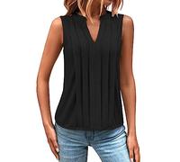 Tanktop Damen Locker Elegant Bluse Modern Top Damen Elegant Festlich, Oberteil Tank Top Rundhals Tshirt Sommerlich Tee Tops Ärmelloses Freizeit Atmungsaktiv Damen Tops Sommer Sexy Urlaub Blusentop