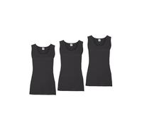 Tanktop FRUIT OF THE LOOM, Damen, Gr. L, schwarz, Jersey, Obermaterial: 100% Baumwolle, unifarben, körpernah normal, Rundhals, Tops Tanktop, aus reiner Baumwolle, Rundhals (46018867-L) schwarz