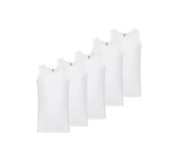 Tanktop FRUIT OF THE LOOM, Herren, Gr. M, weiß, Jersey, Obermaterial: 100% Baumwolle, unifarben, hüftbedeckend, Rundhals, Tops Tanktop, aus reiner Baumwolle, Rundhals (10421825-M) weiß