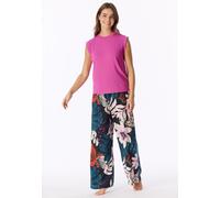 Pyjamaoberteil SCHIESSER "Mix + Relax", Damen, Gr. 48, 508, rot, Single Jersey, Obermaterial: 95% Modal, 5% Elasthan, bequem hüftlang, Rundhals, Shirts, mit Rundhalsausschnitt, Modalmix (59734731-48)