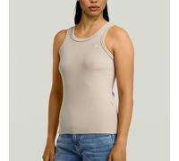 Tanktop G-STAR "Ribbed Tanktop", Damen, Gr. XL (42), beige (dk brick), Single Jersey, Obermaterial: 95% Baumwolle, 5% Elasthan, unifarben, gerade normal, Rundhals, Tops Tanktop, mit breiten Trägern (4