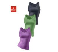 Tanktop H.I.S Gr. 32/34, bunt (flieder, grün, anthrazit) Damen Tops (889425-32) flieder, grün, anthrazit