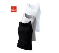 Tanktop H.I.S "Feinripp", Damen, Gr. 5, grau (grau, meliert, schwarz, weiß), Feinripp, Obermaterial: 100% Baumwolle. Melange in der Packung: 90% Baumwolle, 10% Viskose, unifarben, Basic, figurbetont,