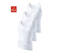 Tanktop H.I.S "Feinripp", Damen, Gr. 8, weiß, Feinripp, Obermaterial: 100% Baumwolle, unifarben, Basic, figurbetont, tiefer Rundhals, eingefasste Kante, Tops Tanktop, aus weicher Baumwollqualität, Top